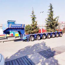 Multi Axle Semi-trailer Heavy-duty Low Flatbed Large Item Transport Vehicle