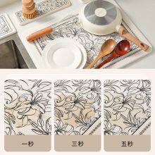 Custom Printed Stone Bath Mat Set, Diatomite Coaster, Soap Tray, Faucet Mats thumbnail-2