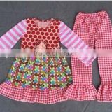baby and kids clothing fou sping and summer flowers printing sleeveless clothes ruffle icing pants girls outfits