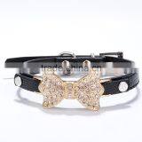 Wholesale Serpentine Pet Collar Diamond Gold Bowknot Pet Collar thumbnail-6
