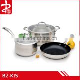 2014 New Arrival 16pcs Stainless Steel Cookware Set