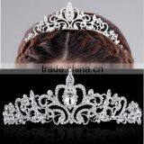 Upscale luxury full diamond tiara crown of the bride wedding headband, Baroque pop hair accessories hair clip