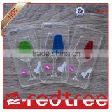 Creative Design Tall Red Wine Cup Case Crystal Clear Cell Phone Case for Iphone 6