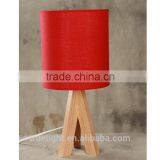 Hot Saled Wooden E27*1 Table Lamp, Fabric /cloth Small Desk Light thumbnail-2