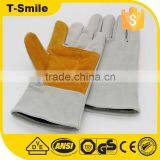 Foam Insulated Back Safety Gloves Split Cowhide Welding Gloves