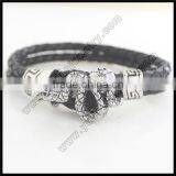 Leather Wolf Bracelet Leather Jewellery thumbnail-4