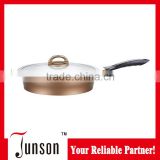 28cm Non-stick Deep Frying Pan/Die Cast Aluminum Frying Pan with Glass Lid