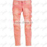 Lady's Denim Jeans JS-10906# Bleach Orange thumbnail-1