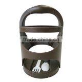 Portable and Colorful Three Layer Lunch Box Set With Compartments for Children thumbnail-5