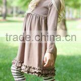 Fashion Little Girls Ruffle Tunic Top Children Fancy Tunic Top With Matching Ruffle Pants thumbnail-2