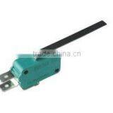 Subminiature Basic Switch, Single Pole Double Throw (SPDT), 250 Vac, 5 A, Straight Lever Actuator, PCB Solder Termination