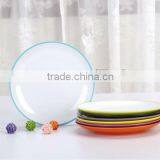 Two Tone Color Round Melamine Dinner Plates