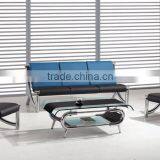New Design Brown Color Chrome Metal Fabric Office Sofa HX-311G thumbnail-3