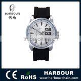 Stainelss Steel Back Rubber Band Fashion Quartz Mens Watch thumbnail-1
