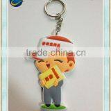 Handsome Boy Shaped Soft Pvc Hotel Keychains