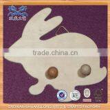 New Design Cheap Rabbit Shaped Carved Wooden Wall Hook