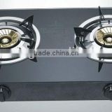 2 burners buitl-in tempered glass gas stove