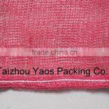 Red PP Leno Mesh Bag Plastic Plain Onions Bag Label Bag Logo Bag thumbnail-3