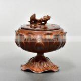 Beautiful and Original Metal Ornament Lotus Incense Burner With Accurate Made in Japan thumbnail-2