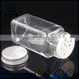Hot Selling 100ml Square Clear Glass Spice Bottle