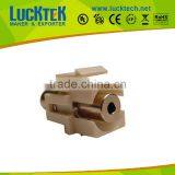 Wallplate: Keystone Jack Stereo 3.5mm Audio Jack, Coupler Type, White