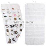 Double Sided 72 Pockets Hanging Jewelry Organizer Display Earring Rings Bag MC