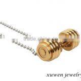 Custom IPG Gold Plated Stainless Steel Dumbbell Charm