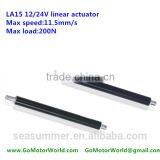 200N Load 11.5mm/s 2000mm Stroke 12/24V Linear Actuator for Skylight Window-blinds Patient Lifter LA15