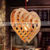 Nordic Creative Brief Wooden Pendant Lamps Heart Shape Living Room Bedroom Lighting Fixtures Holiday Living Christmas Lights thumbnail-4