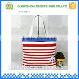 High Quality Cheap Reusable Stripes Large Capacity Canvas Grocery Bags