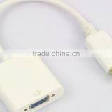 Display Port to VGA Cable Adapter Converter for Dell HP ACER White Color Cabletolink