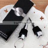 Metal Wine Stopper/ Wedding Silver Chrome Wine Bottle Stopper Set Gifts thumbnail-1