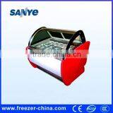 Curved Glass Plate Refrigerator Ice Cream Dispaly Freezer thumbnail-1