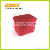 Hot Sale Rectangle Plastic Storage Basket With Lid thumbnail-1