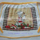 New Design Printing Velour Cotton Half Short Waist Apron for Cooking thumbnail-2