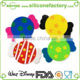Disney audited factory customized cute candy shaped silicone cup mat