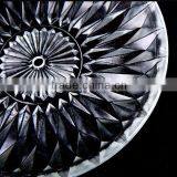 3pcs/set Clear Glass Dinner Plate Set With Golden Metal Stand thumbnail-2