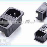 New Products 2016 China Wholesales,IEC320 C14 Male Connector With Fuse 2 Gang Socket