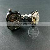 14x19mm Vintage Style Steam Punk Watch Movement Gun Black Fashion Cuff Link 6600034 thumbnail-4