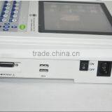 Carejoy 12 Channel 8 Inch Handheld TFT LCD Digital Electrocardiograph ECG Machine EKG 1200G 300 Cases With ECG Software thumbnail-4