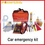 H90166 Car Emergency Tools Triangle Kit, Car First Aid Kit, Tow Rope and Booster Cable V-QZH71