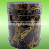 NATURAL STONE BLACK AND GOLD MARBLE URNS thumbnail-2