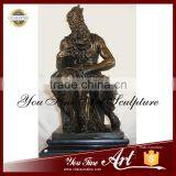 Life Size Sitting Bronze Moses Statue With Book thumbnail-1