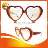 Red Heart Shape Bamboo Sunglasses