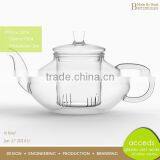 Microwavable Modern Newest Design Pyrex Thermo Glass Tea Pots thumbnail-5