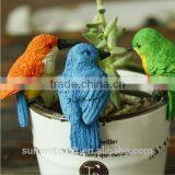 Set of 3 Resin Bird Figurines Animal Flower Pot Hanger thumbnail-3