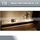 Classical Ebony Veneer Natural Marble TV Stand thumbnail-4