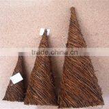 RH-YF43 Christmas Decoration Natural Rattan Ornament Cone Shape Tree thumbnail-2