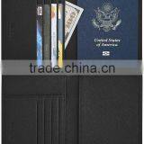 Leather Travel Wallet RFID Blocking Passport Cover of Crosshatch thumbnail-2