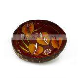 Coconut Shell Bowls With Beautiful Panted Inside, Handmade Lacquer Coconut Bowl, 100% Made in Vietnam thumbnail-2